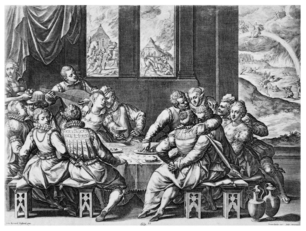 Elämä Catherine de Medicin (1519-89) hovissa, 1500-luku tekijältä Jean or Johann Sadeler