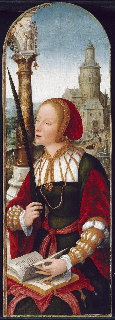 Pyhä Barbara, noin 1520 tekijältä Jean the Elder Bellegambe
