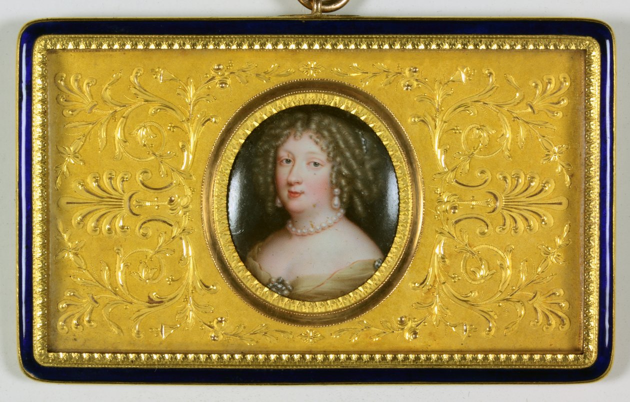 Nainen nimeltä Madame De Montespan (emali) tekijältä Jean the Elder Petitot