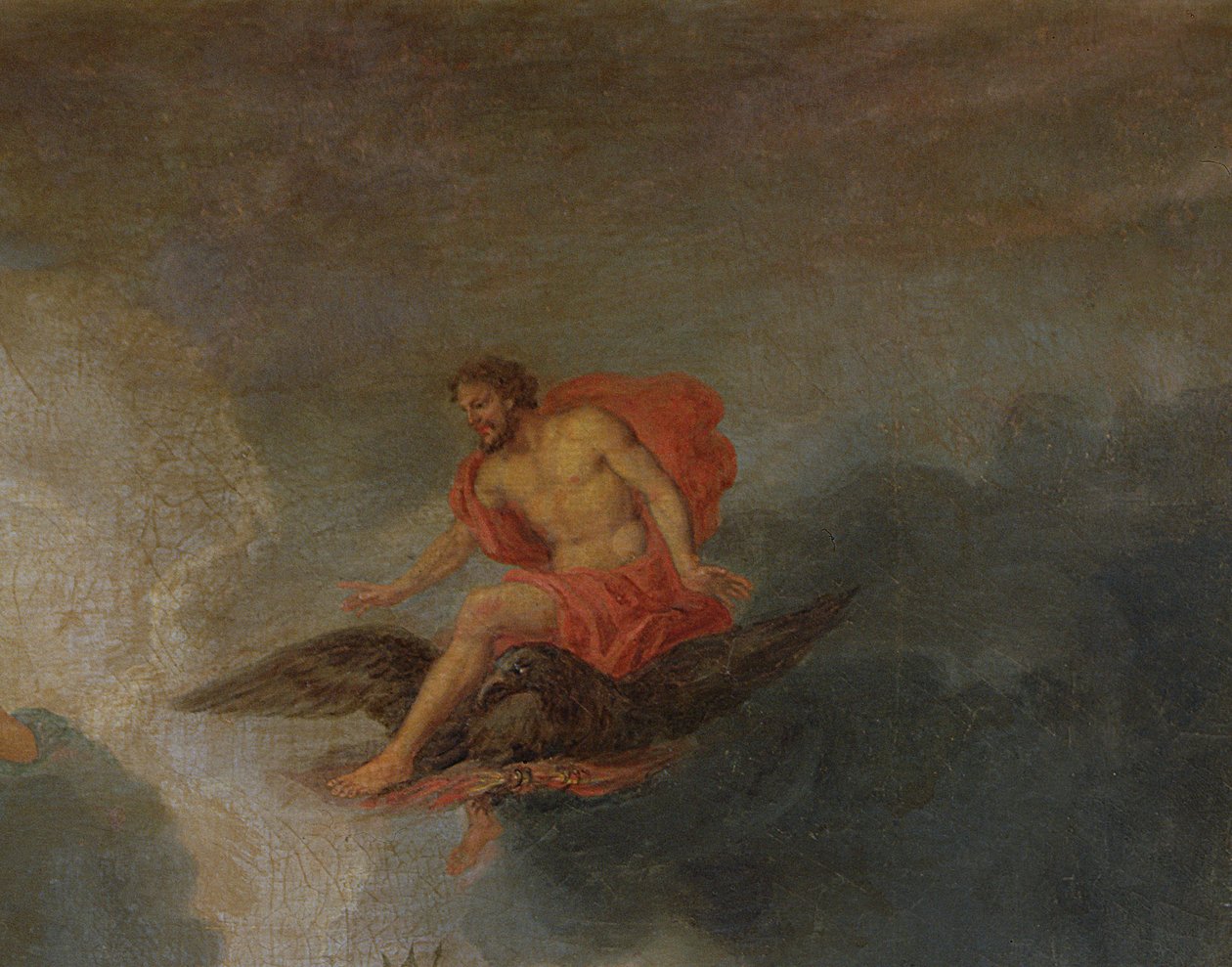 Zeus, yksityiskohta Versaillesin lehdoista, 1688-93 tekijältä Jean the Younger Cotelle