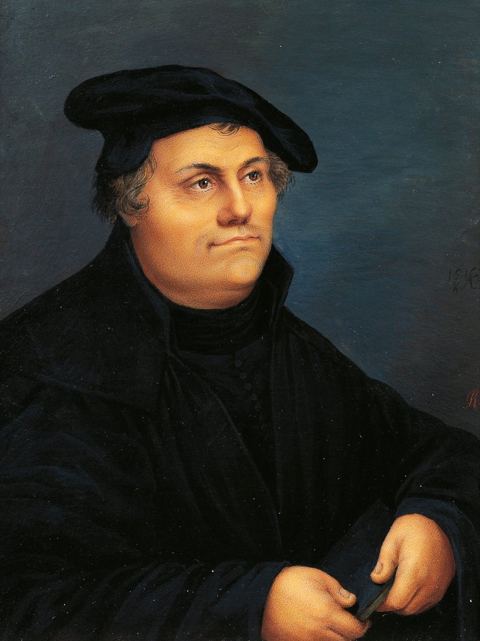 Sveitsi, Geneve, Martti Lutherin (1483-1546) muotokuva tekijältä Jeanne Henriette Rath