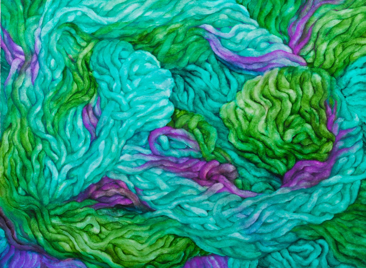 Wool Multi-coloured, 2013 (gouche paperille) tekijältä Jeanne Maze