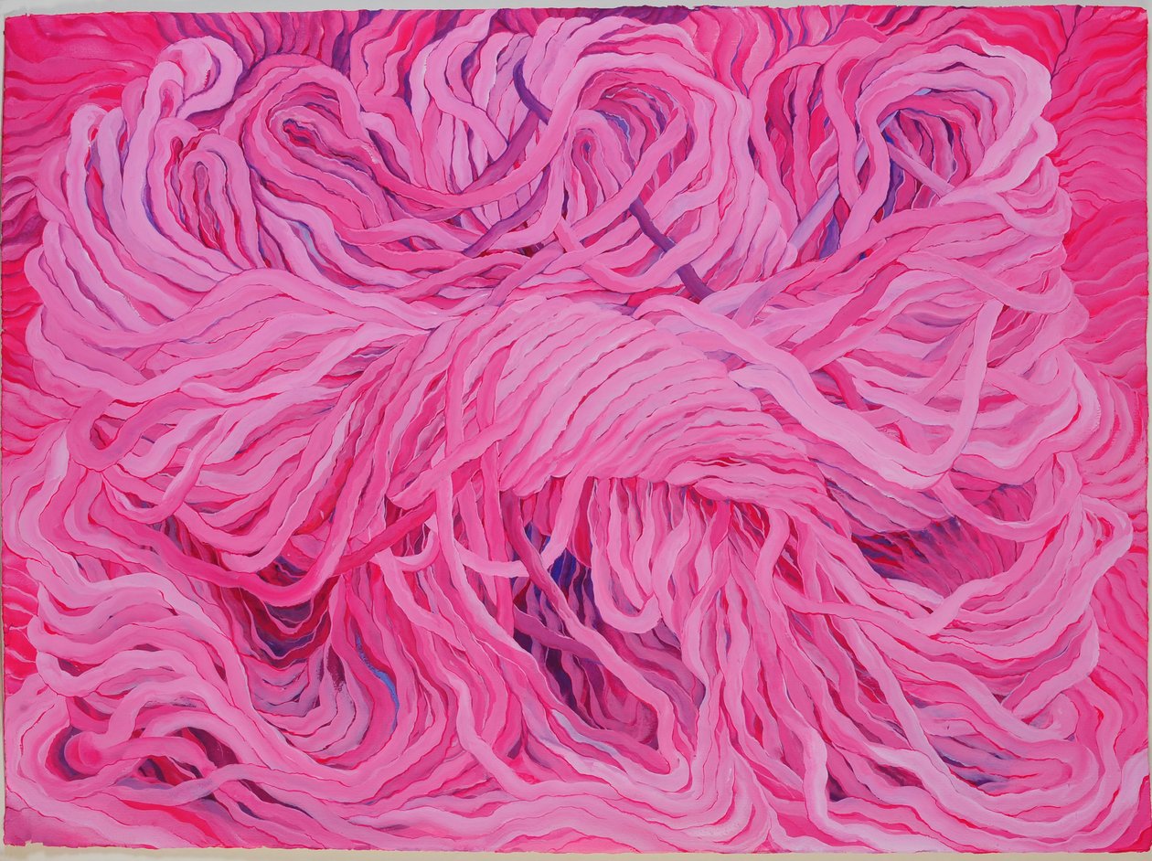 Wool Pink, 2013 (guassi paperille) tekijältä Jeanne Maze
