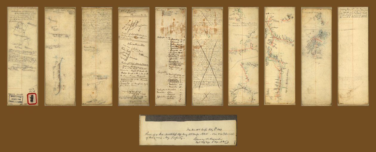 J. Hotchkissin muistio, Top. Eng., Hd. Qrs., 2nd Corps, A.N.Va. - (Chancellorsville, Virginia). LOC 2005625049 tekijältä Jedediah Hotchkiss