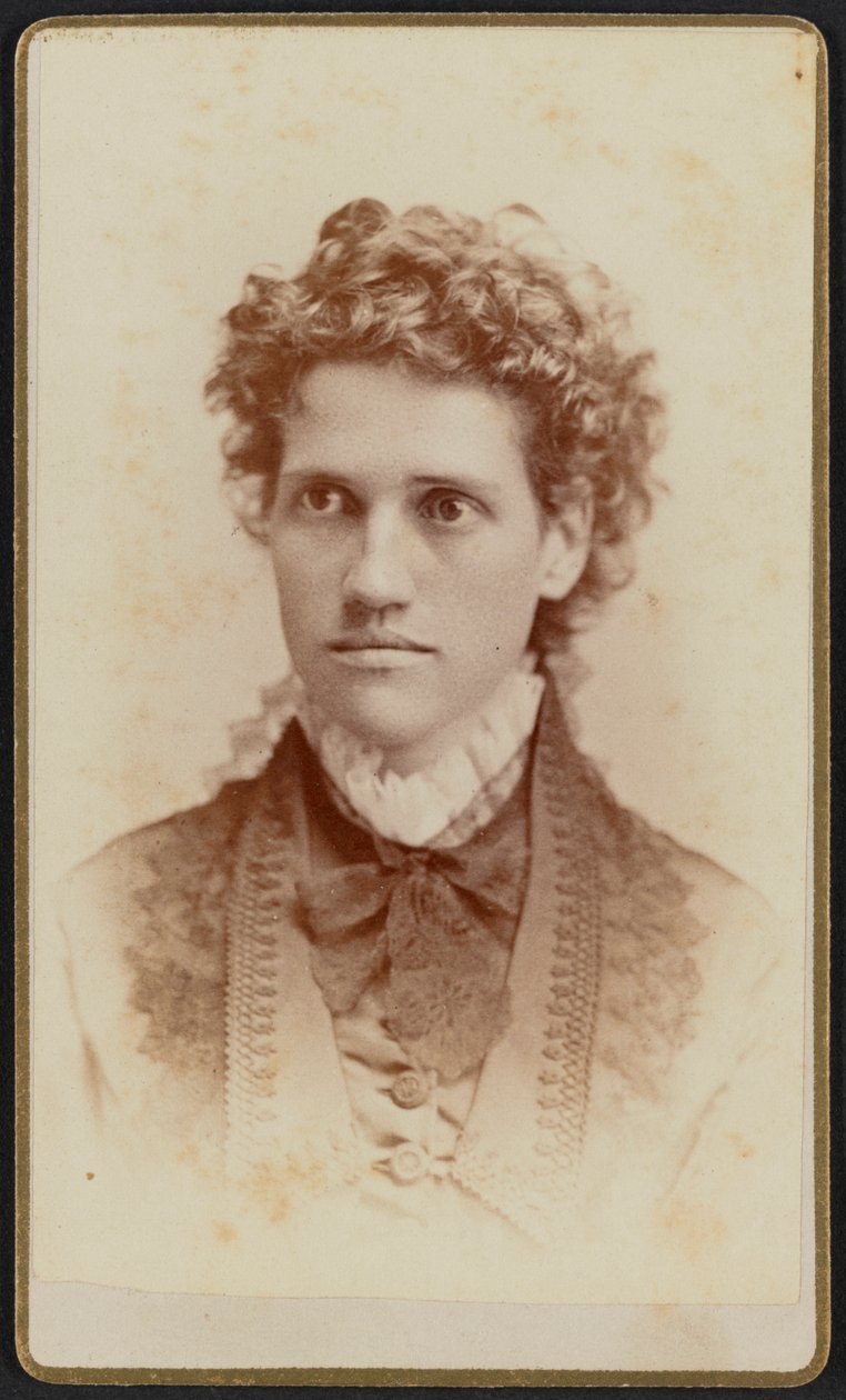Carte-de-visit -muotokuva neiti Julia J. Thomasista, n. 1875. tekijältä Jefferson Beardsley
