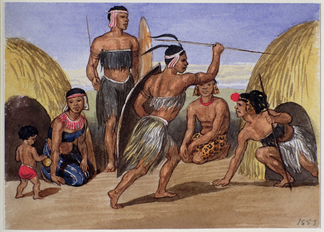 Zulut tanssivat Lontoossa, 1853 tekijältä Jemima Blackburn