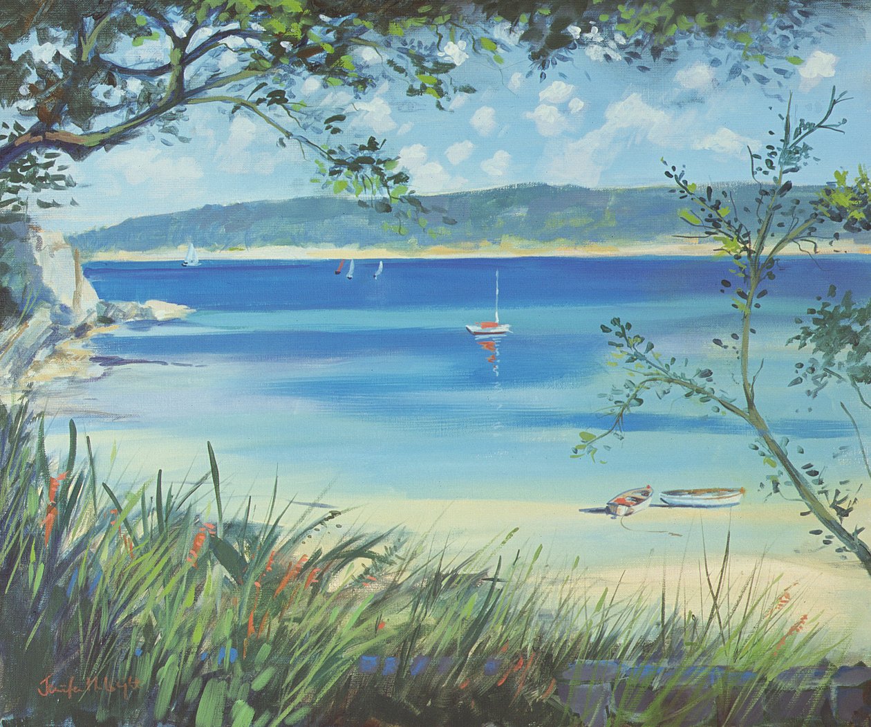 Salcombe, Southsands Beach, 2000 tekijältä Jennifer Wright