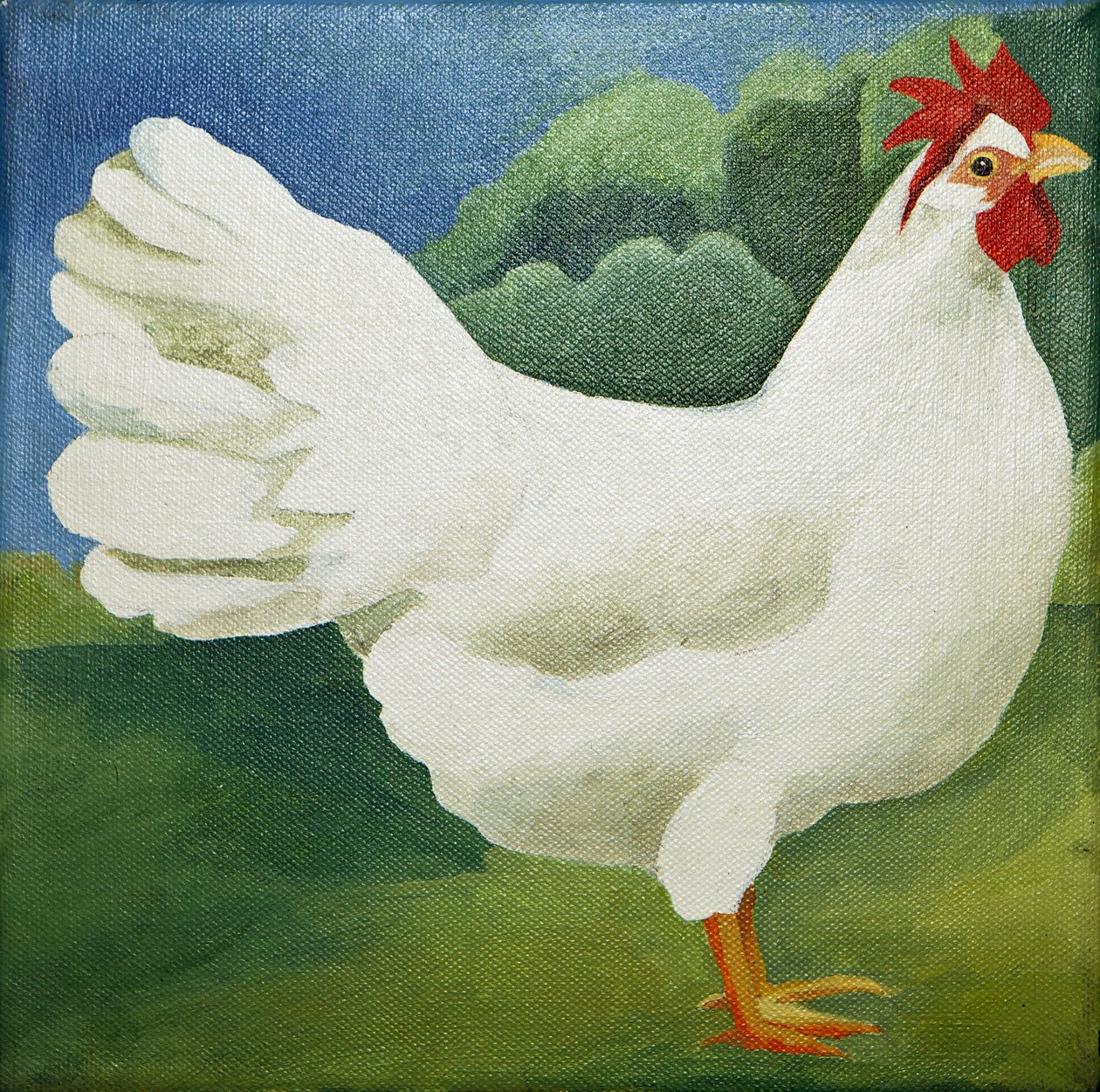 Kukko, 2013 (akryyli kankaalle) tekijältä Jennifer Abbott