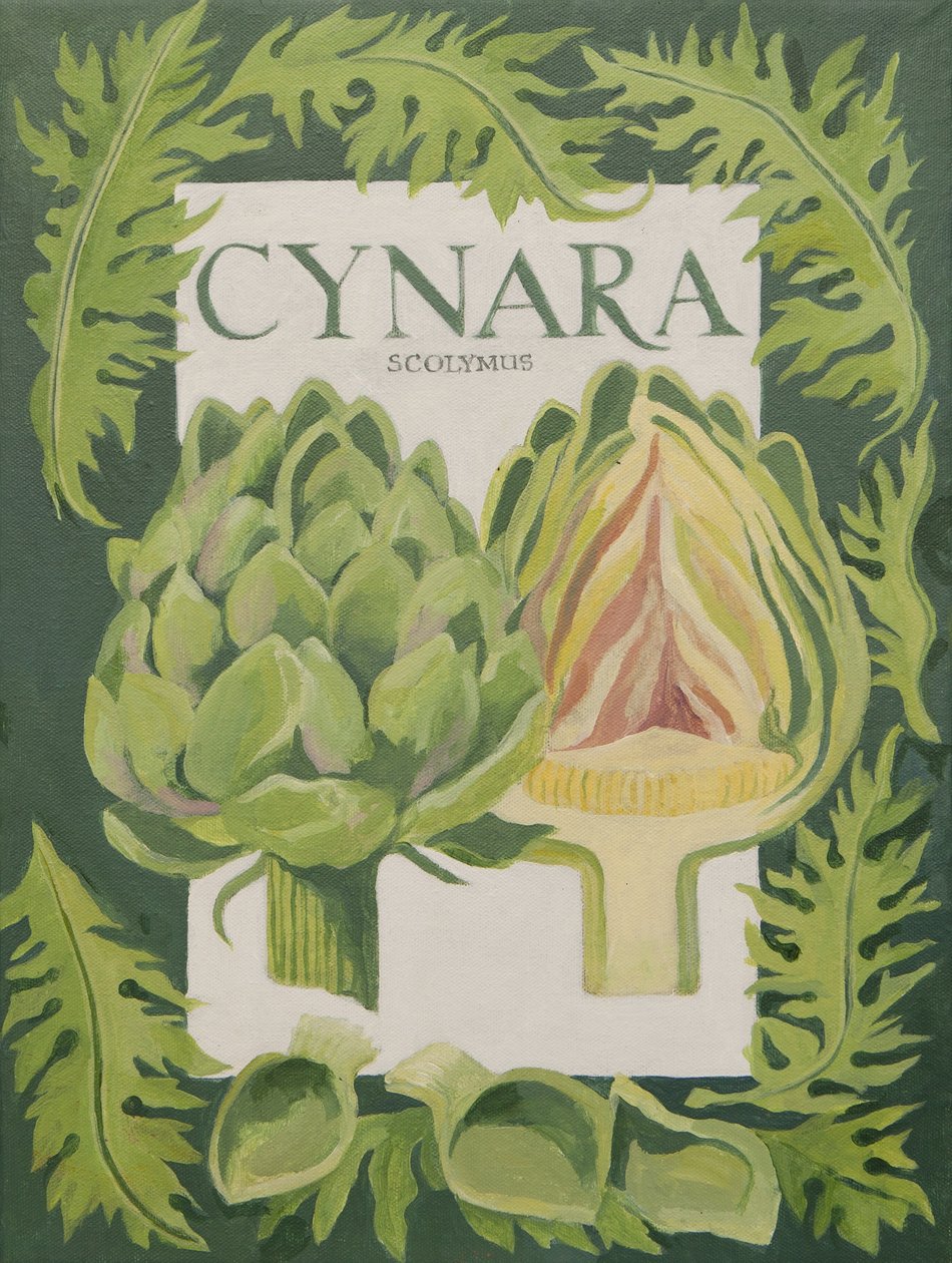 Cynara (latva-artisokka) (akryyli) tekijältä Jennifer Abbott