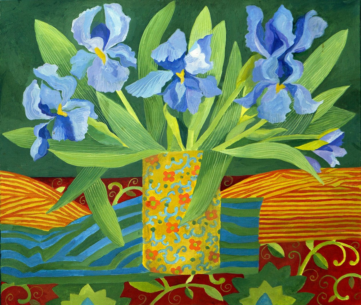 Iris, 2014 (akryyli kankaalle) tekijältä Jennifer Abbott