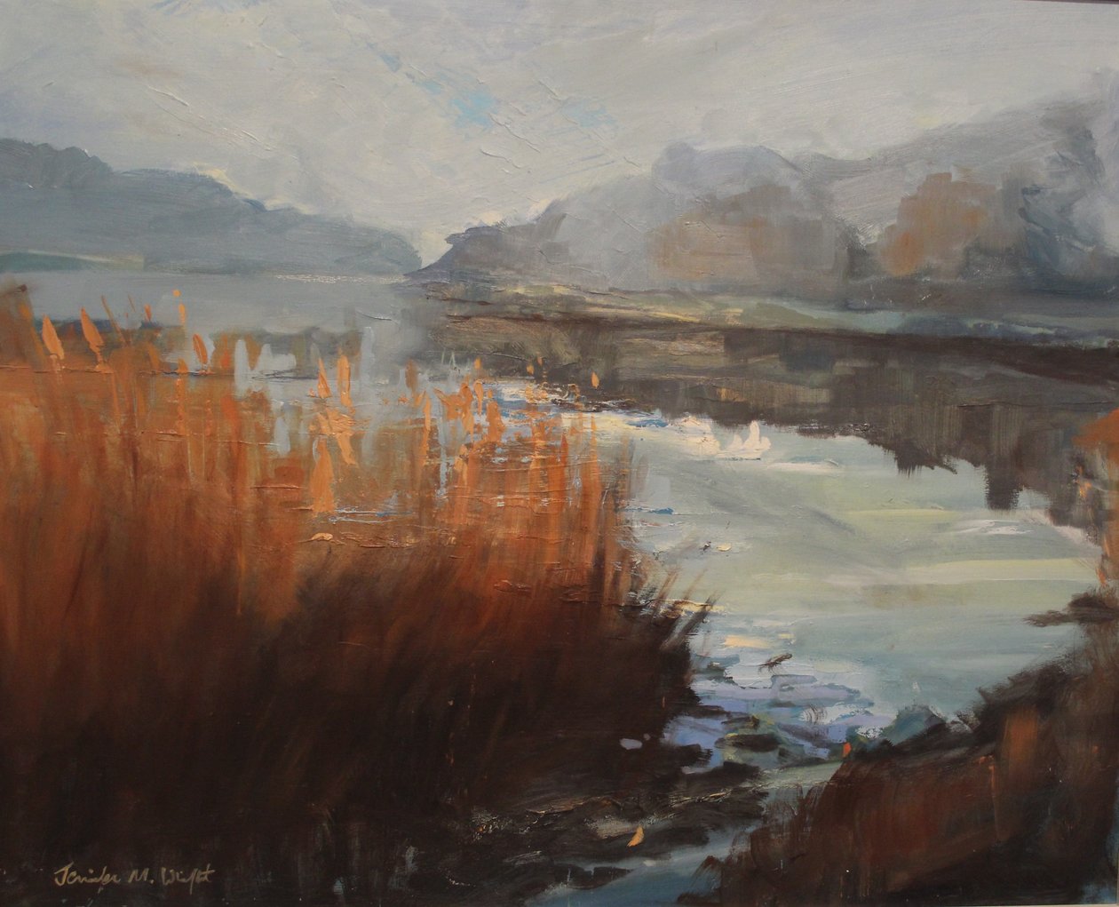 Batson Creek Salcombe , syksy . öljy kankaalle , 2016 tekijältä Jennifer Wright