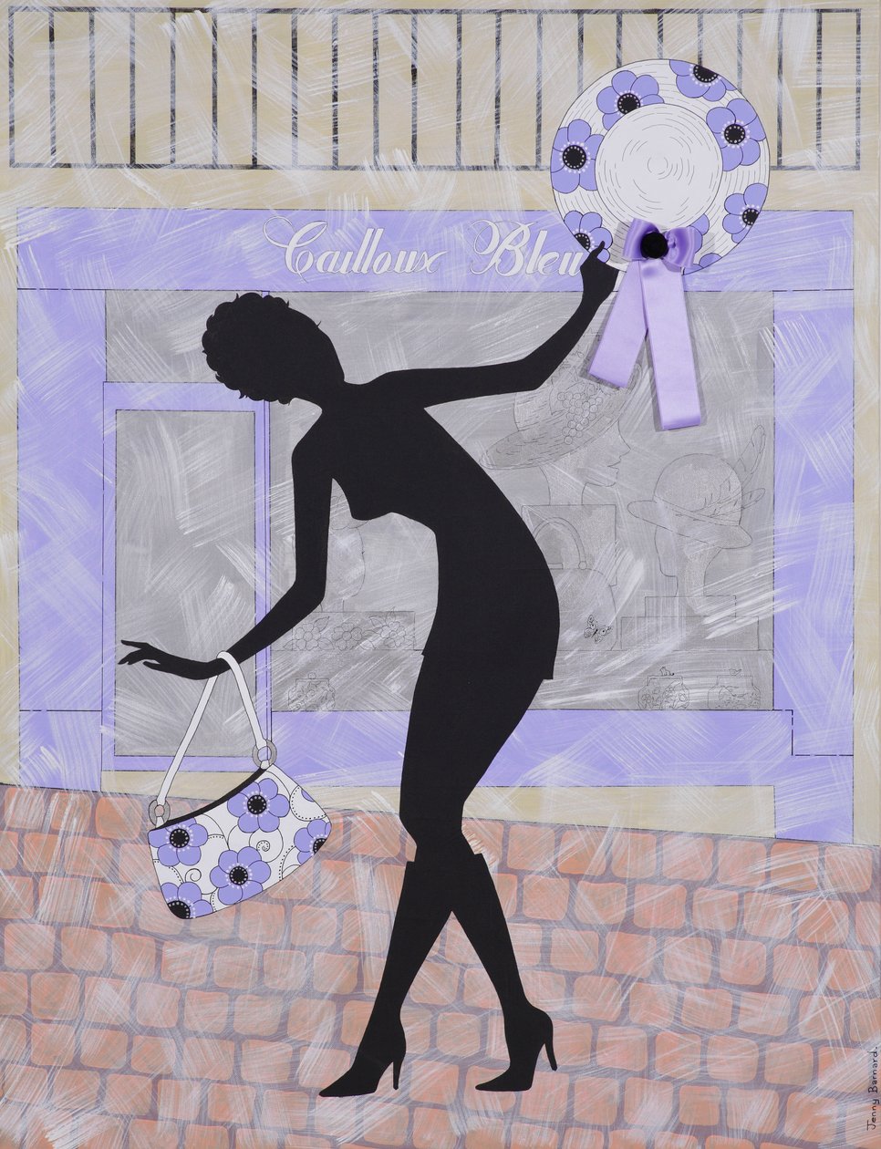 Pebbles Blue, 2009 (akryyli kankaalle) tekijältä Jenny Barnard