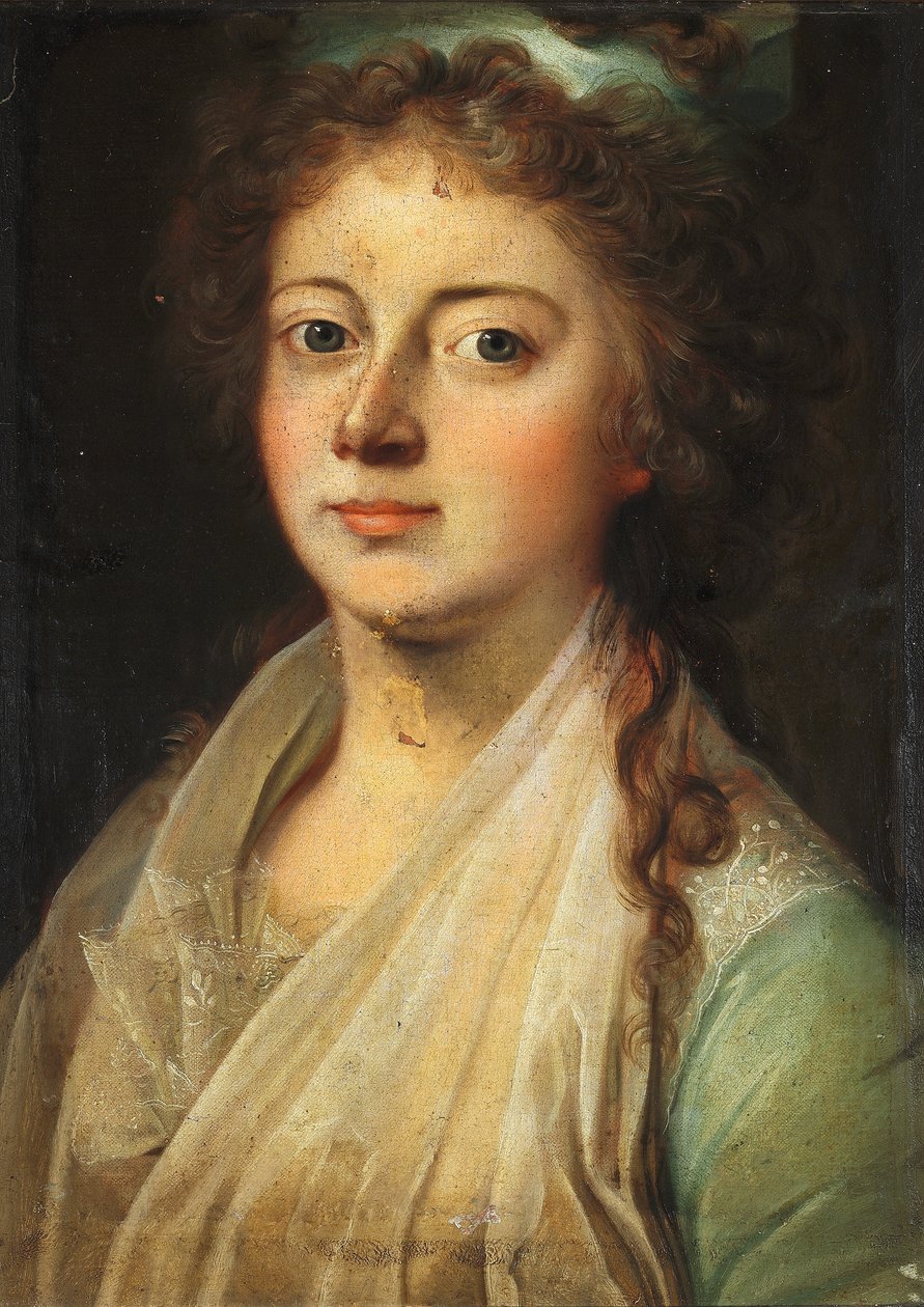 Muotokuva kuningatar Marie Sophie Frederikke Frederik VI:n puolisosta. tekijältä Jens Juel