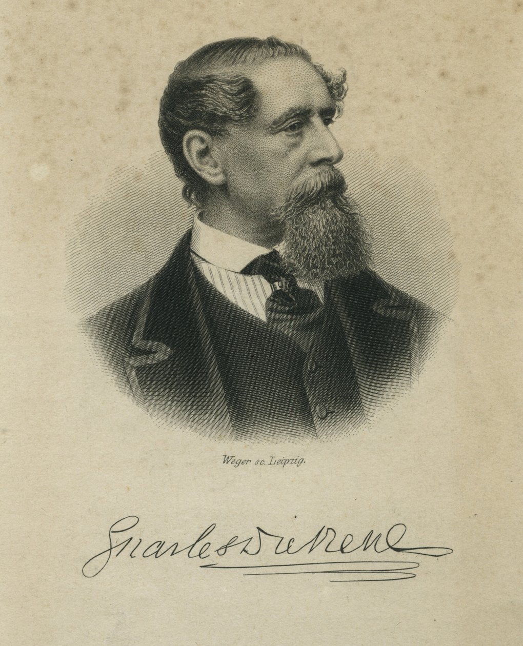 Charles Dickens, Wegerin kaiverrus, n. 1874 tekijältä Jeremiah Gurney