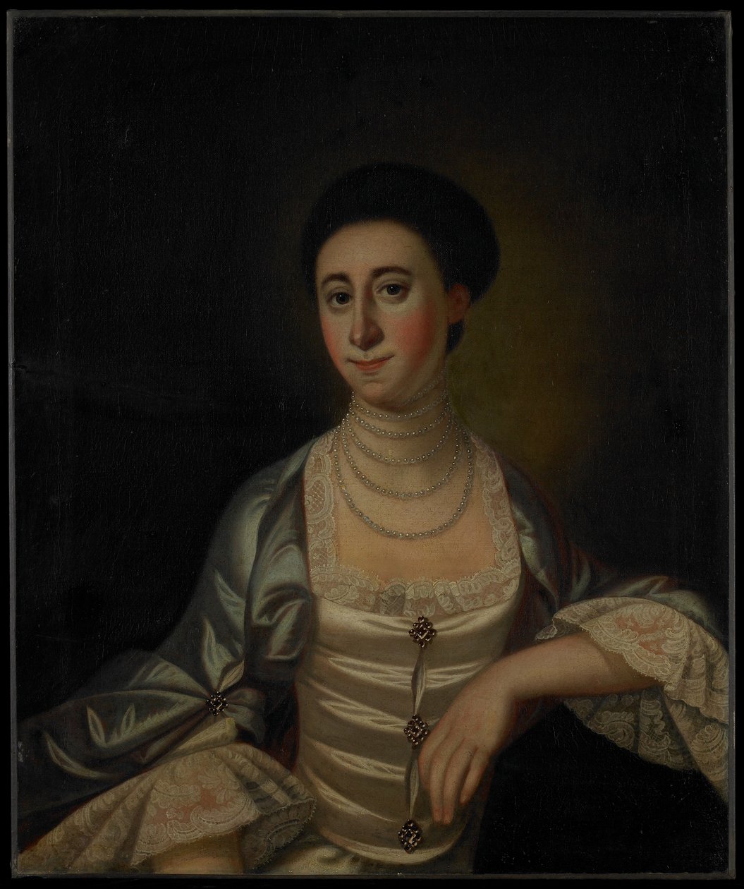 Marcy Olneyn muotokuva, n. 1771 tekijältä Jeremiah Theus