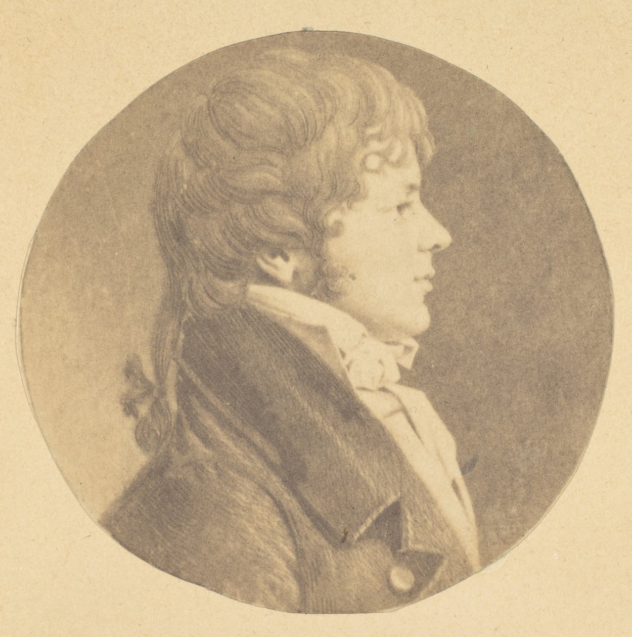 Mezzotint-muotokuva nuoresta miehestä profiilissa, St. Meminin muotokuvakokoelmasta, 1862. tekijältä Jeremiah Gurney
