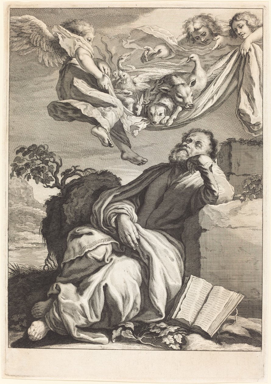 Pyhän Pietarin unelma tekijältä Jeremias Falck after Johann Liss