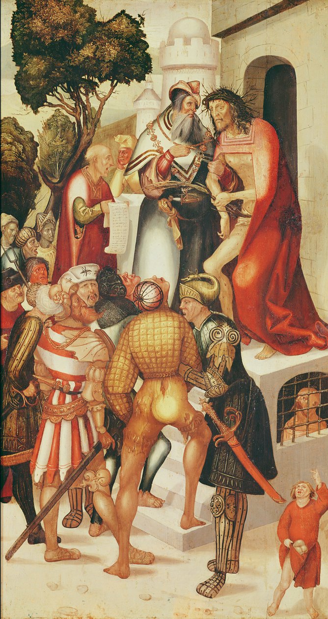 Ecce Homo, Herrenbergin alttaritaulusta, 1519 tekijältä Jerg Ratgeb