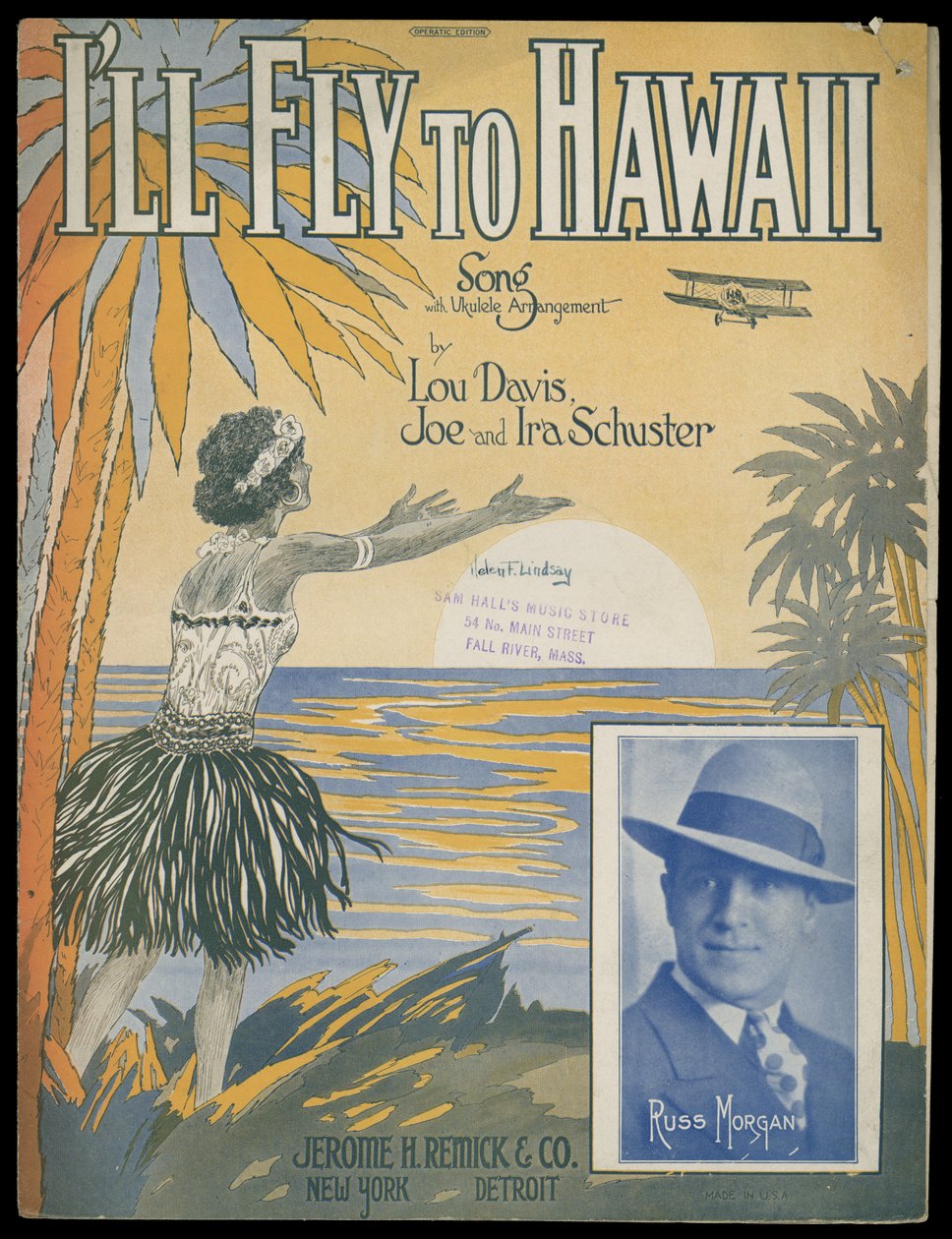 Ill Fly to Hawaii, n. 1770-1959 (tulostus) tekijältä Jerome H. Remick & Co.