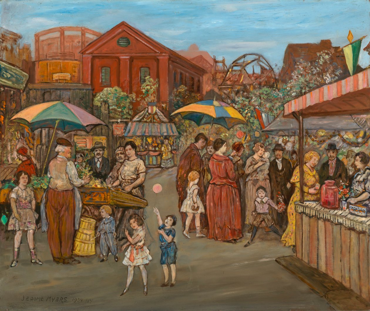 Italialaiset Jefferson Parkissa, 1934. tekijältä Jerome Myers
