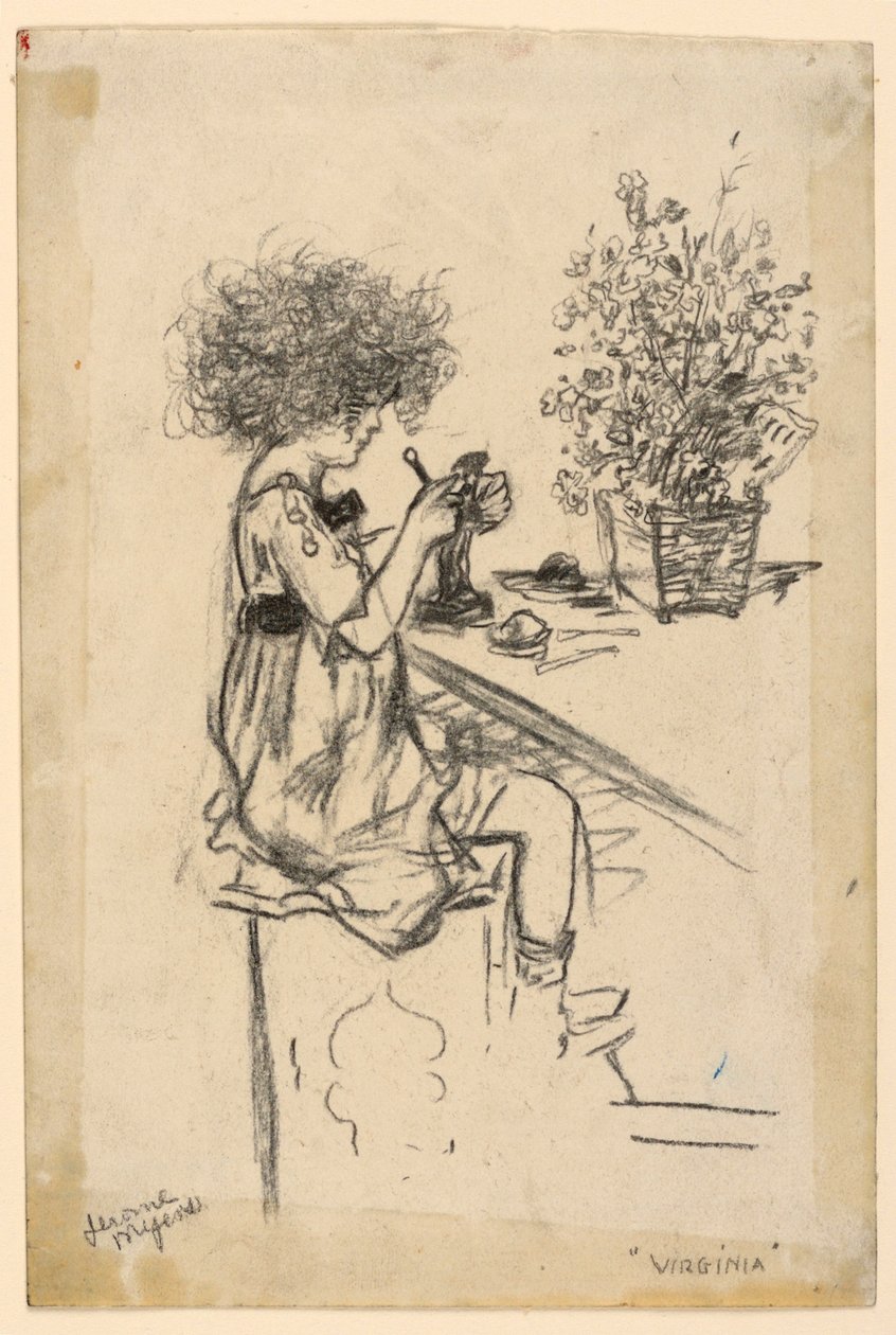 Virginia Modeling, Study for Etching tekijältä Jerome Myers