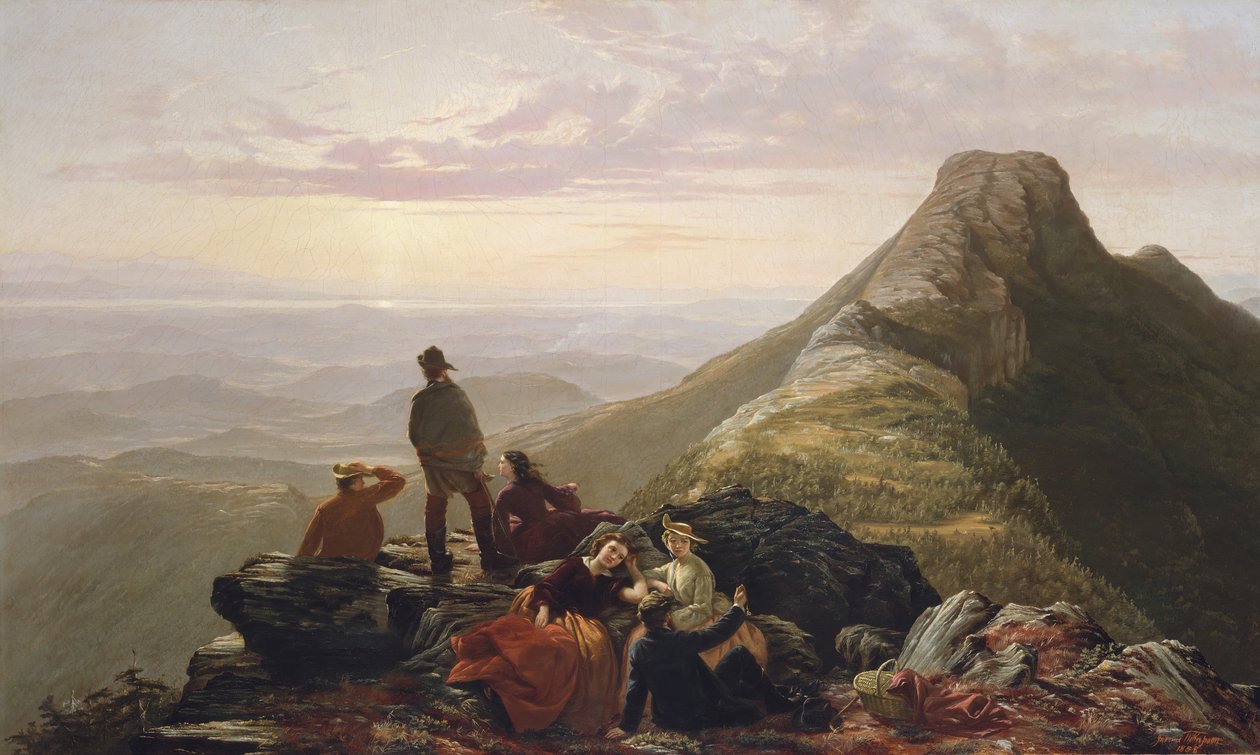Myöhästyneet juhlat Mansfield Mountainilla, 1858. tekijältä Jerome Thompson