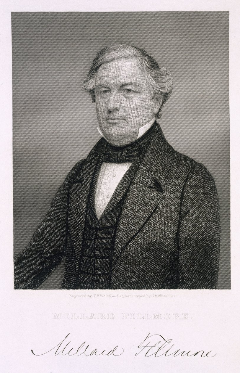 Millard Fillmore, kaiverrus Thomas B. Welch (1814-74) dagerrotypian mukaan tekijältä Jesse H. Whitehurst