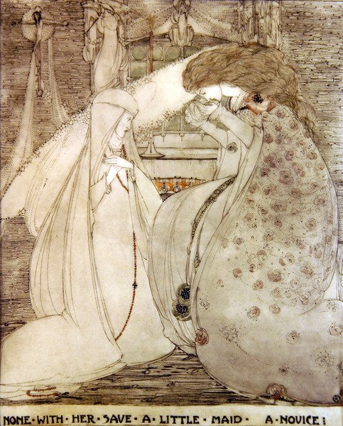 Ei mitään hänen kanssaan Save a Little Maid (kynä, muste ja pesu paperille) tekijältä Jessie Marion King