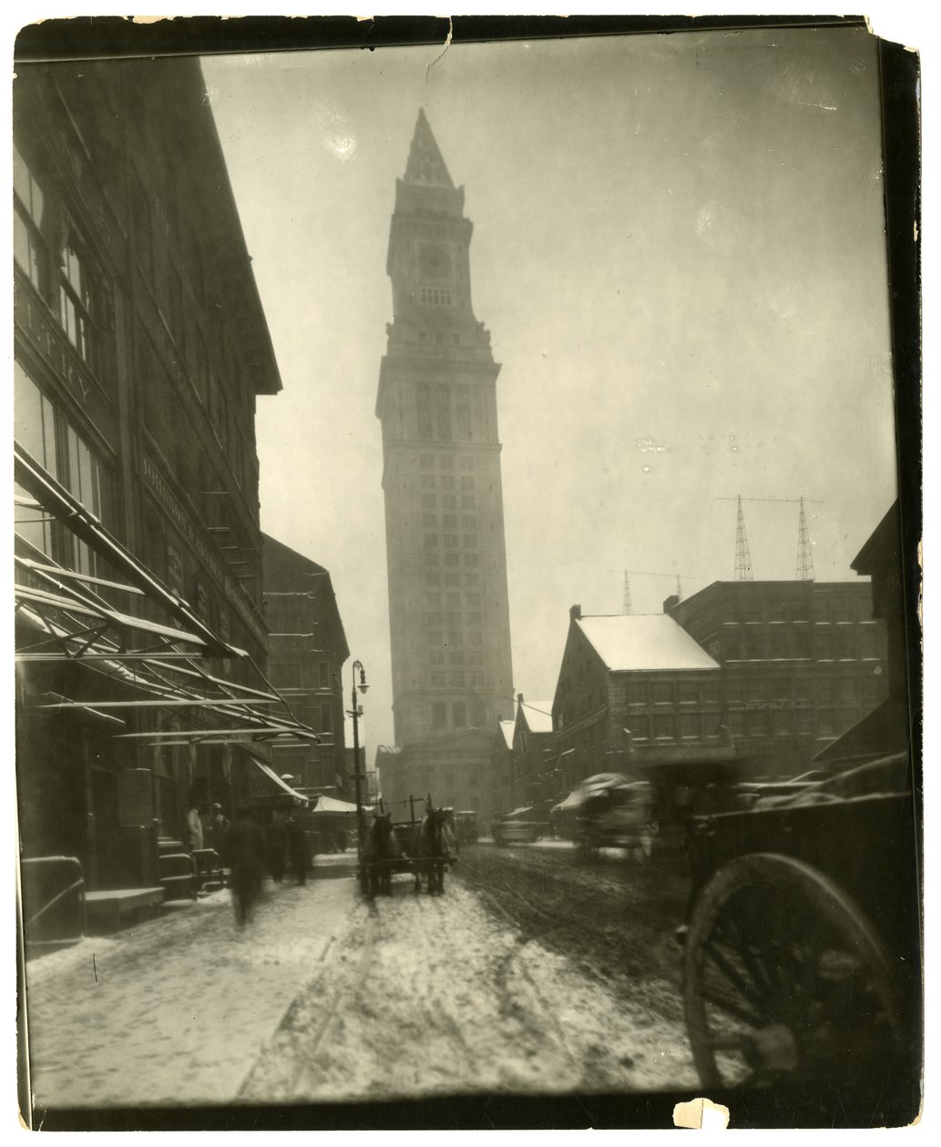 Custom House, Boston, USA, n. 1902-1910 (gelatiinihopea valokuva) tekijältä Jessie Tarbox Beals