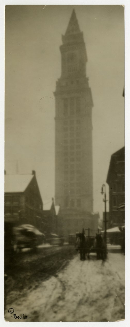 Custom House, Boston, USA, n. 1902-1910 (gelatiinihopea valokuva) tekijältä Jessie Tarbox Beals