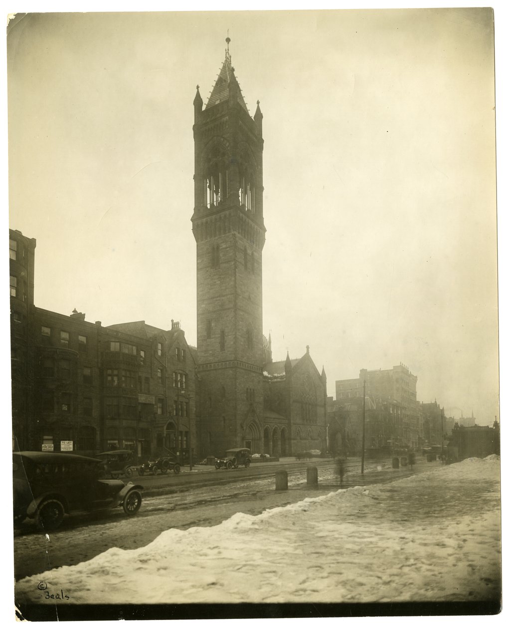 Old South Church, Boston, Mass, USA, n. 1902–1910 (gelatiinihopeakuva) tekijältä Jessie Tarbox Beals