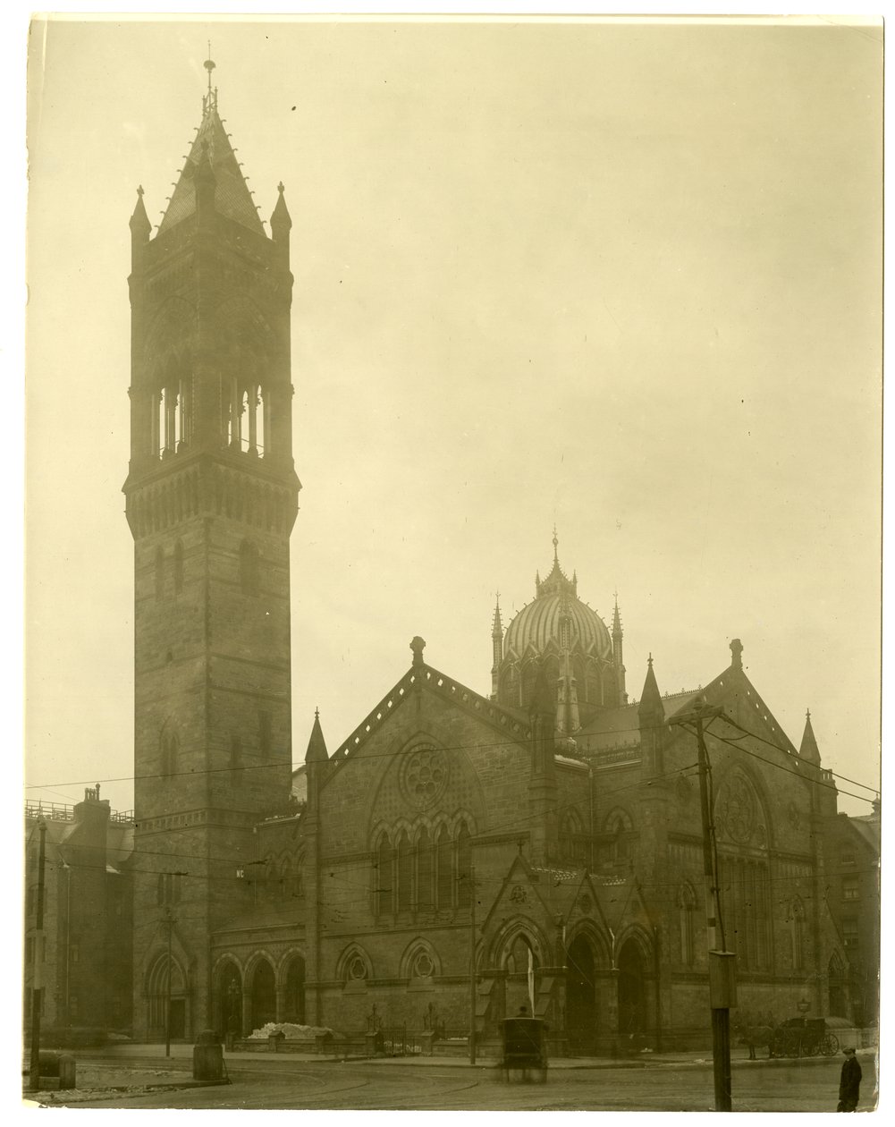 Old South Church, Boston, USA, n. 1902-1910 (gelatiinihopea valokuva) tekijältä Jessie Tarbox Beals