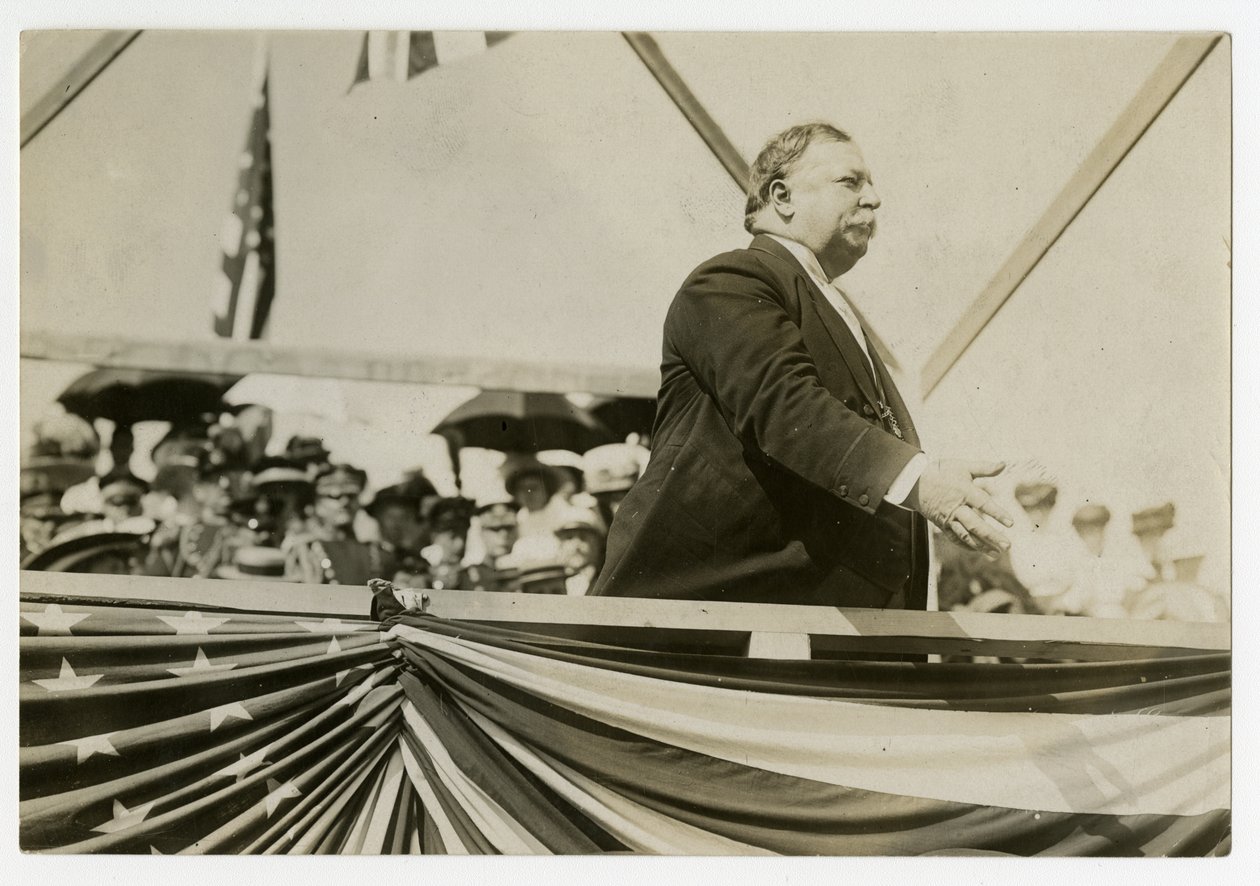 William Howard Taft, n. 1908-1912 (gelatiinihopea valokuva) tekijältä Jessie Tarbox Beals