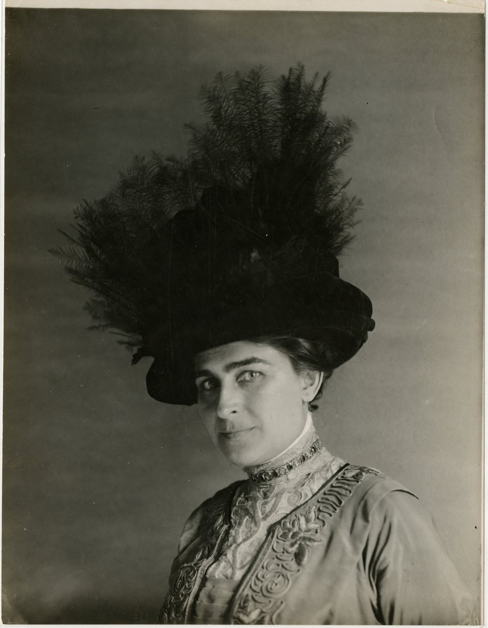 lähikuva höyhenhatusta, n. 1905-1918 (gelatiinihopea kuva) tekijältä Jessie Tarbox Beals