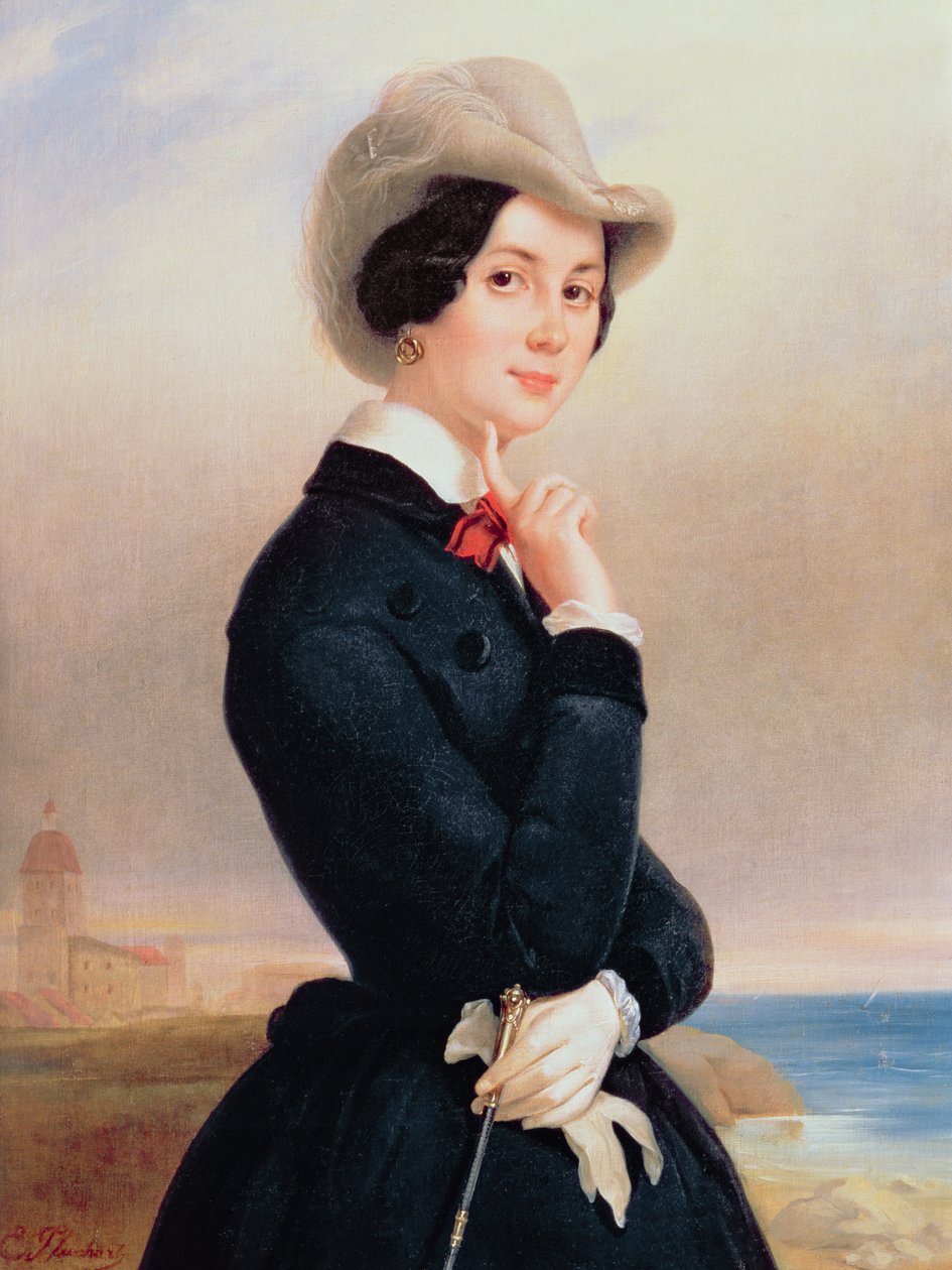Vera Samoilovan muotokuva, 1840-luku tekijältä Jewgenij Alexandrowitsch Pluchart