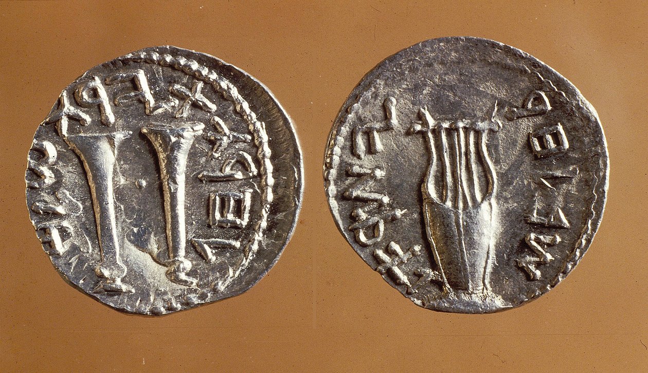 Bar Kochba Revoltin kolikot, 134-135 (metalli) tekijältä Jewish School