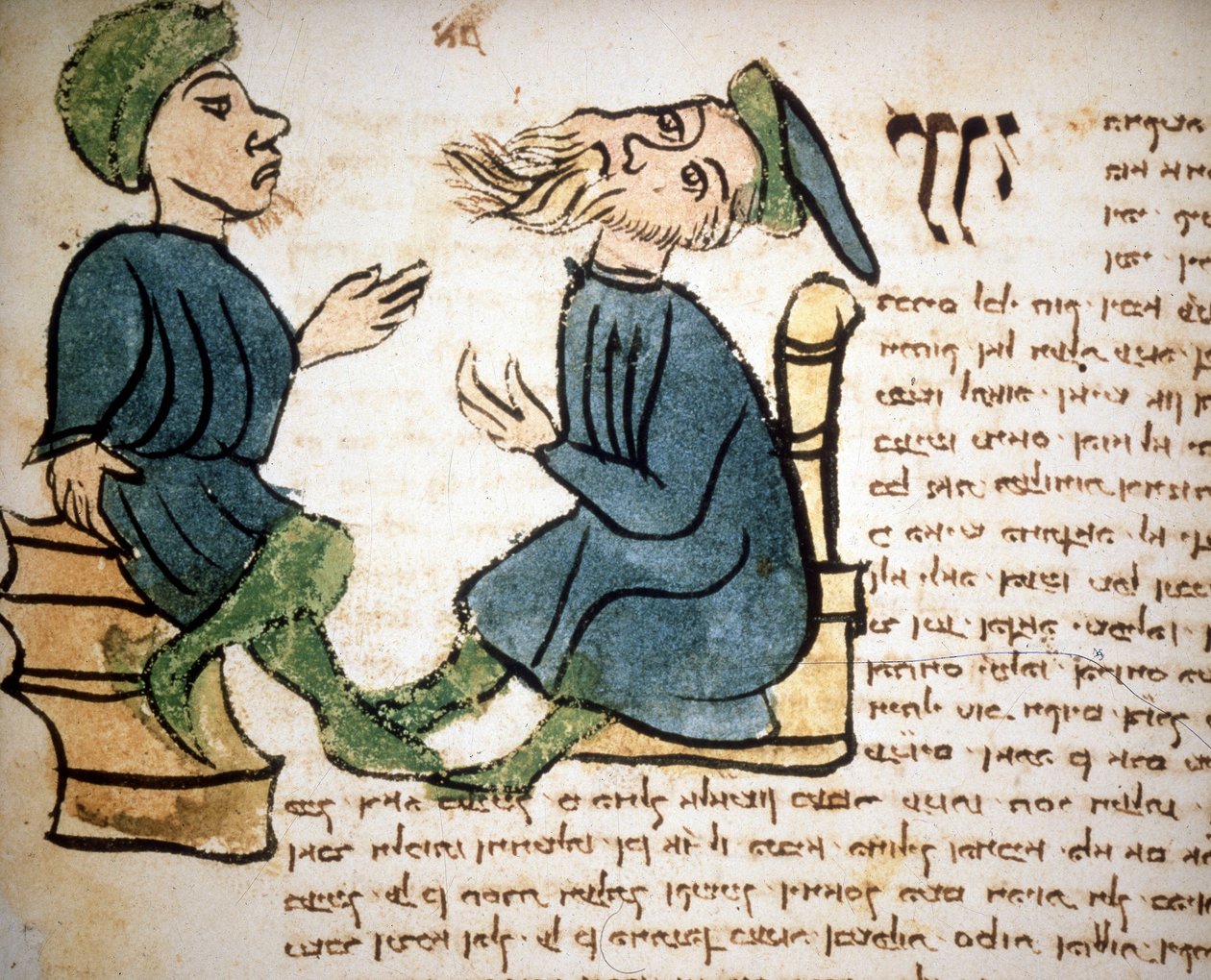 Juutalaisuus: Rabin oppimisen esitys. 1500-luvun käsikirjoitus. Biblioteca Palatina, Parma tekijältä Jewish School