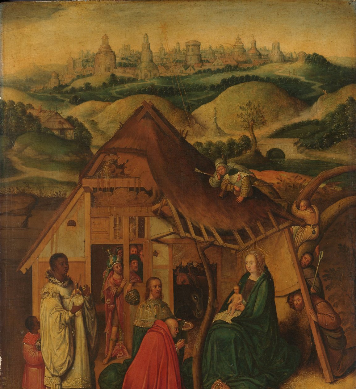 Maagien palvonta tekijältä Jheronimus Bosch (copy after)