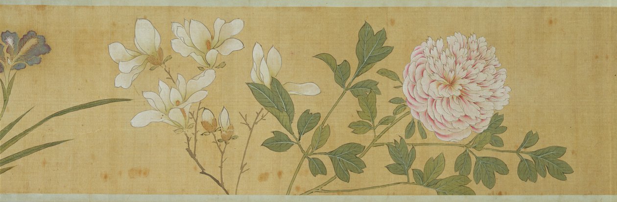 Sata kukkaa, 1600-luvun alku (maalattu silkki) (yksityiskohta: katso myös 207347-58). tekijältä Jiayan Chen