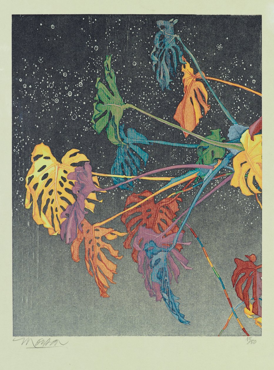 Diptyykki A, 2011 (puupiirros) tekijältä Jim Monson