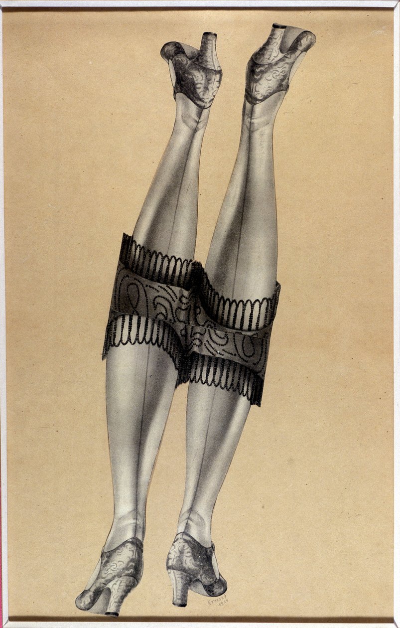 Kollaasi ""Kaksi kaunista jalkaa"" - kirjoittanut Jindrich Styrsky (1899-1942) (48/35) tekijältä Jindrich Styrsky