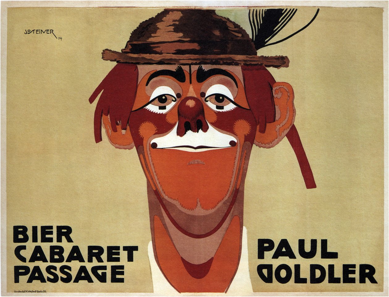 Bier Cabaret Passage. Paul Goldler, 1914 tekijältä Jo Steiner