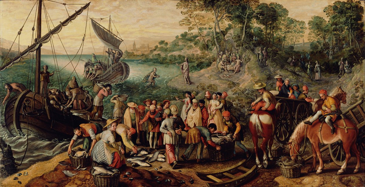 Ihmeellinen luonnos kaloja tekijältä Joachim Beuckelaer