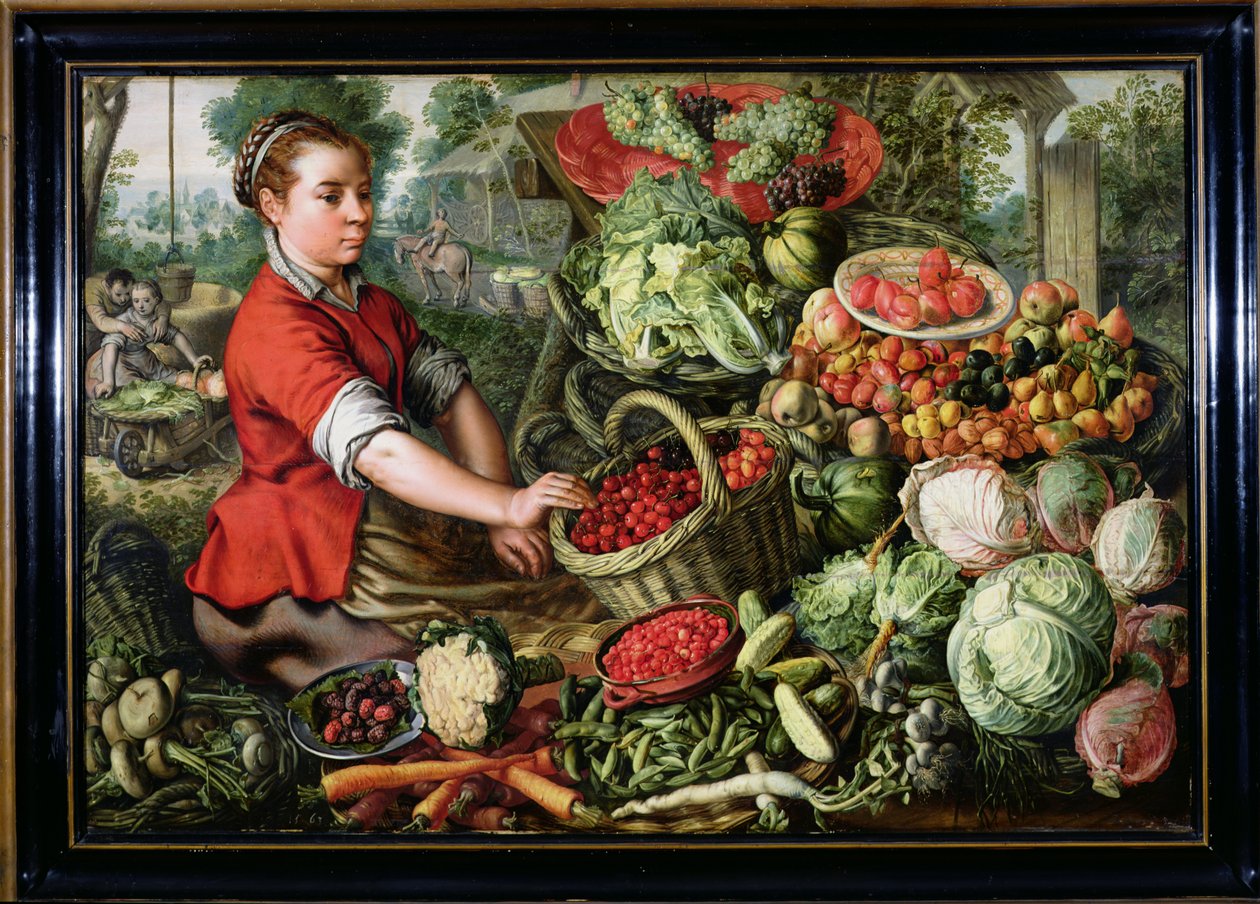 Vihannesten myyjä tekijältä Joachim Beuckelaer