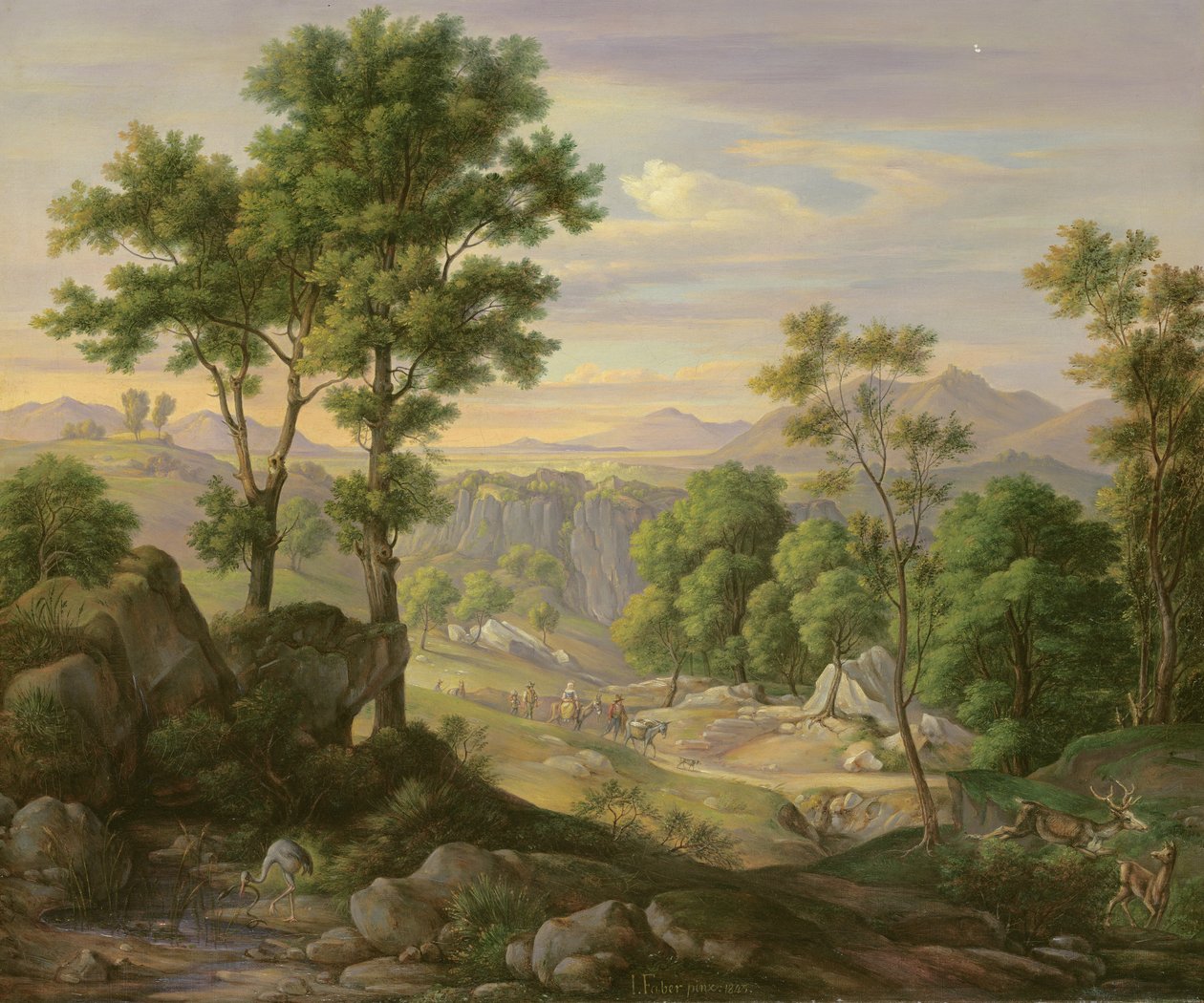 Italian maisema, 1845 tekijältä Joachim Faber