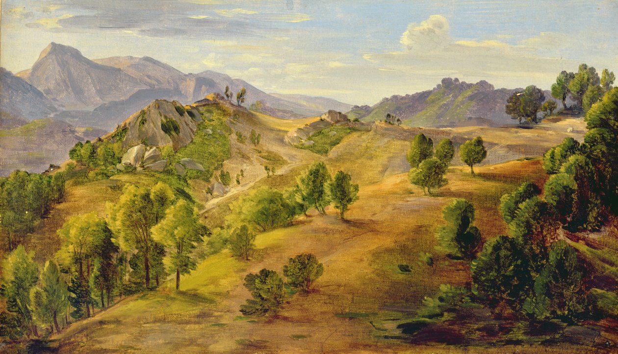 Serpentara Olevanossa, n. 1824 (öljy paperille asetettu alukselle) tekijältä Joachim Faber