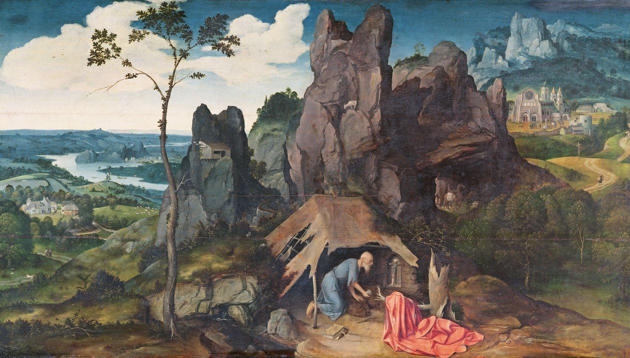 St. Jerome in the Desert (katso myös 94947) tekijältä Joachim Patinir