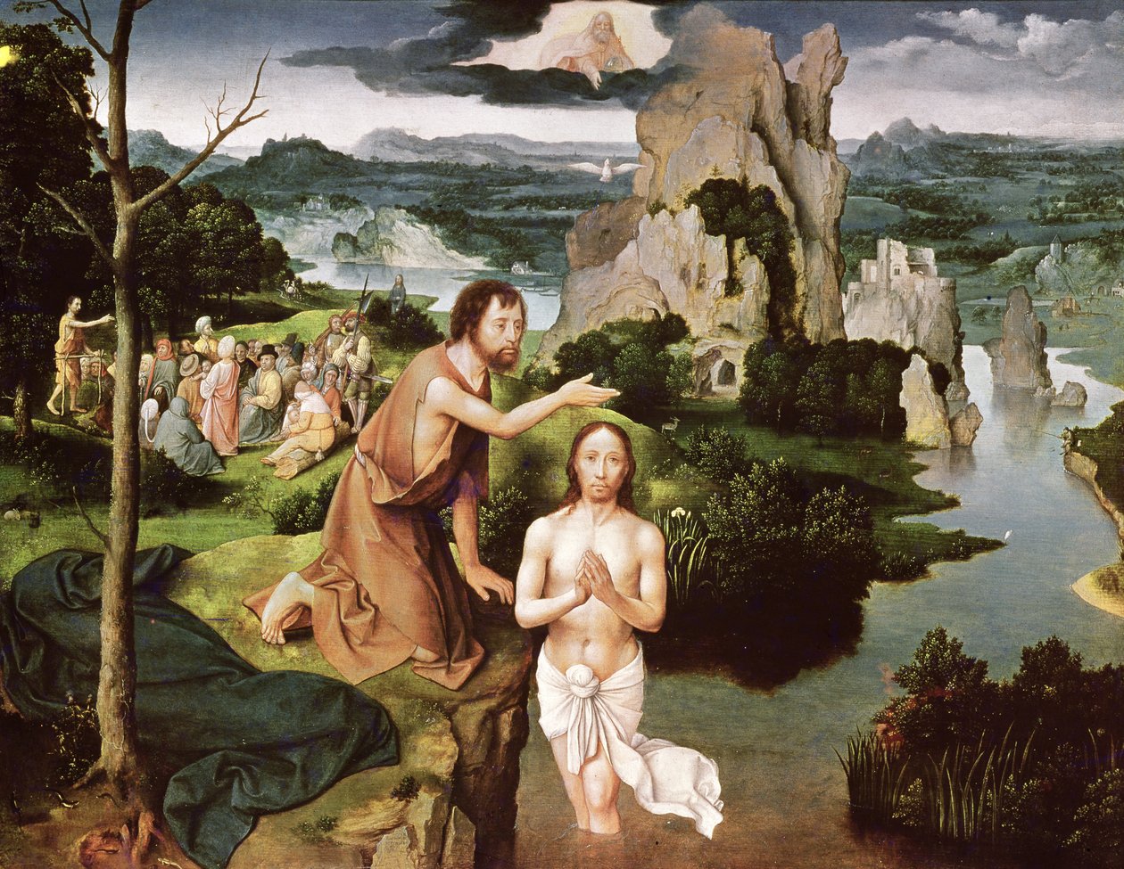 Kristuksen kaste, noin 1515 tekijältä Joachim Patinir