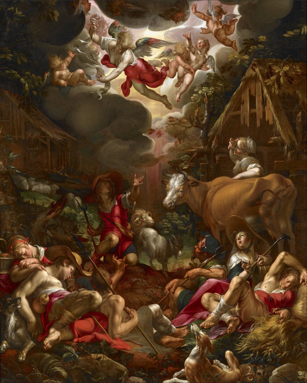 Ilmoitus paimenille tekijältä Joachim Wtewael or Utewael