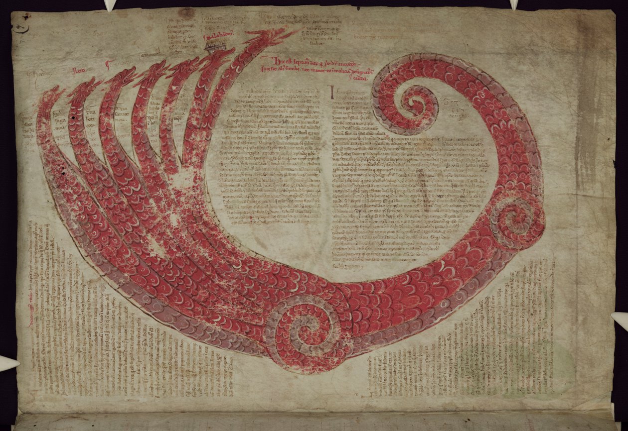MS 255A fol.7r Fantastical Creature, Liber Figuarumilta tekijältä Joachim of Fiore